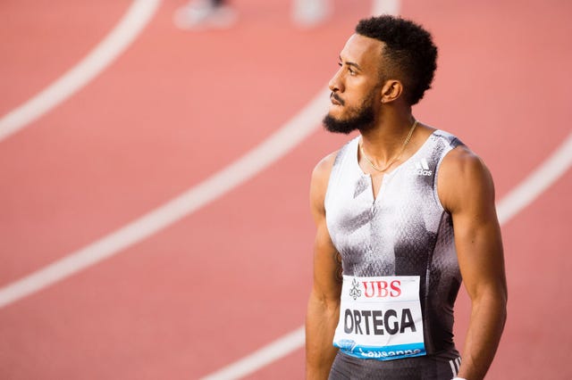 el atleta español orlando ortega tras correr en lausana