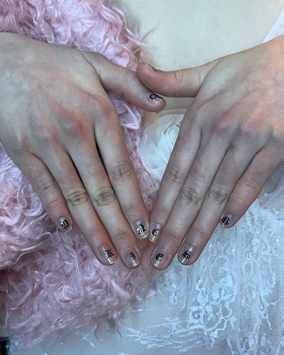 White multicolor Louis Vuitton nails in 2023  Chanel nails design, Cute  gel nails, Louis vuitton nails