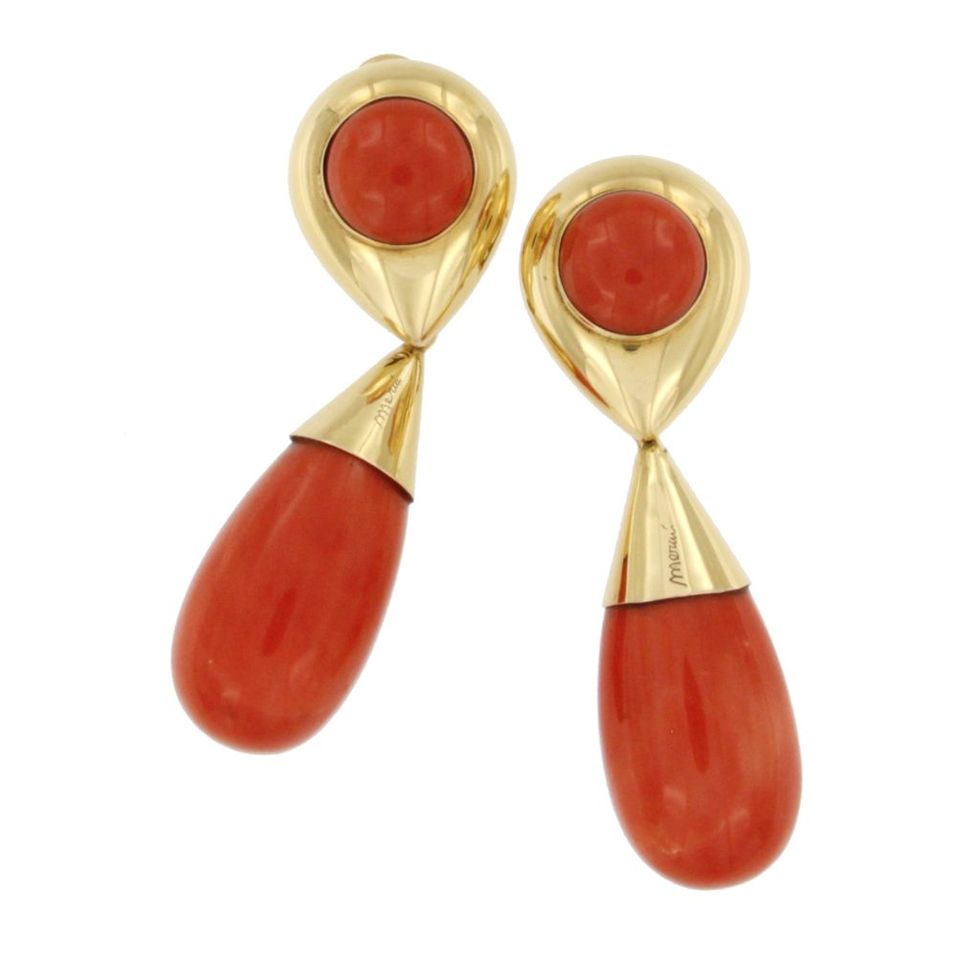 Red, Earrings, Jewellery, Fashion accessory, Gemstone, 