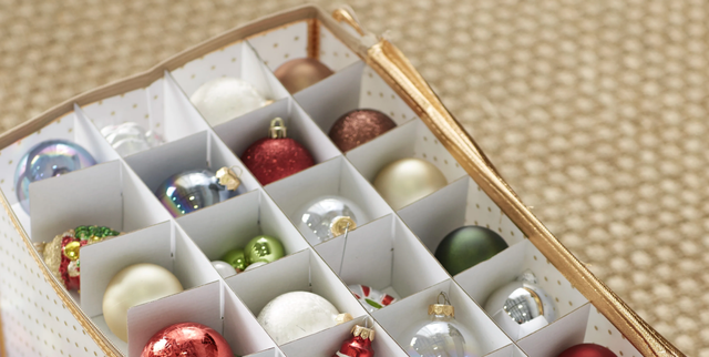 Christmas Ornament Storage Box With Zippered Closure, Plastic Organizer Box,  Hold 64 Christmas Balls, Holiday Ornaments Storage Cube Organizer, Christmas  Chest With Dividers, Xmas Holiday Decoration Organization And Storage  Containers With Lid 