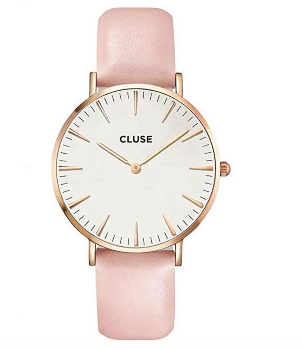 Watch, Analog watch, Strap, Watch accessory, Pink, Fashion accessory, Product, Jewellery, Brand, Material property, 