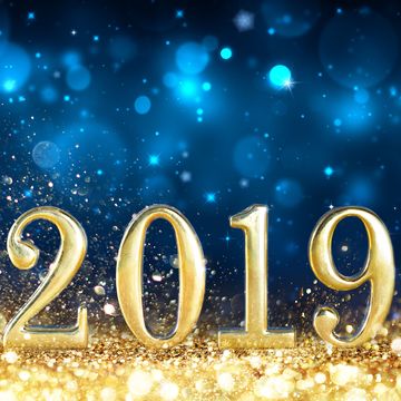Happy New Year 2019 - Glitter Golden Dust
