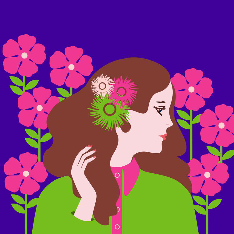 Violet, Pink, Illustration, Plant, Flower, Petal, Clip art, Art, Magenta, 