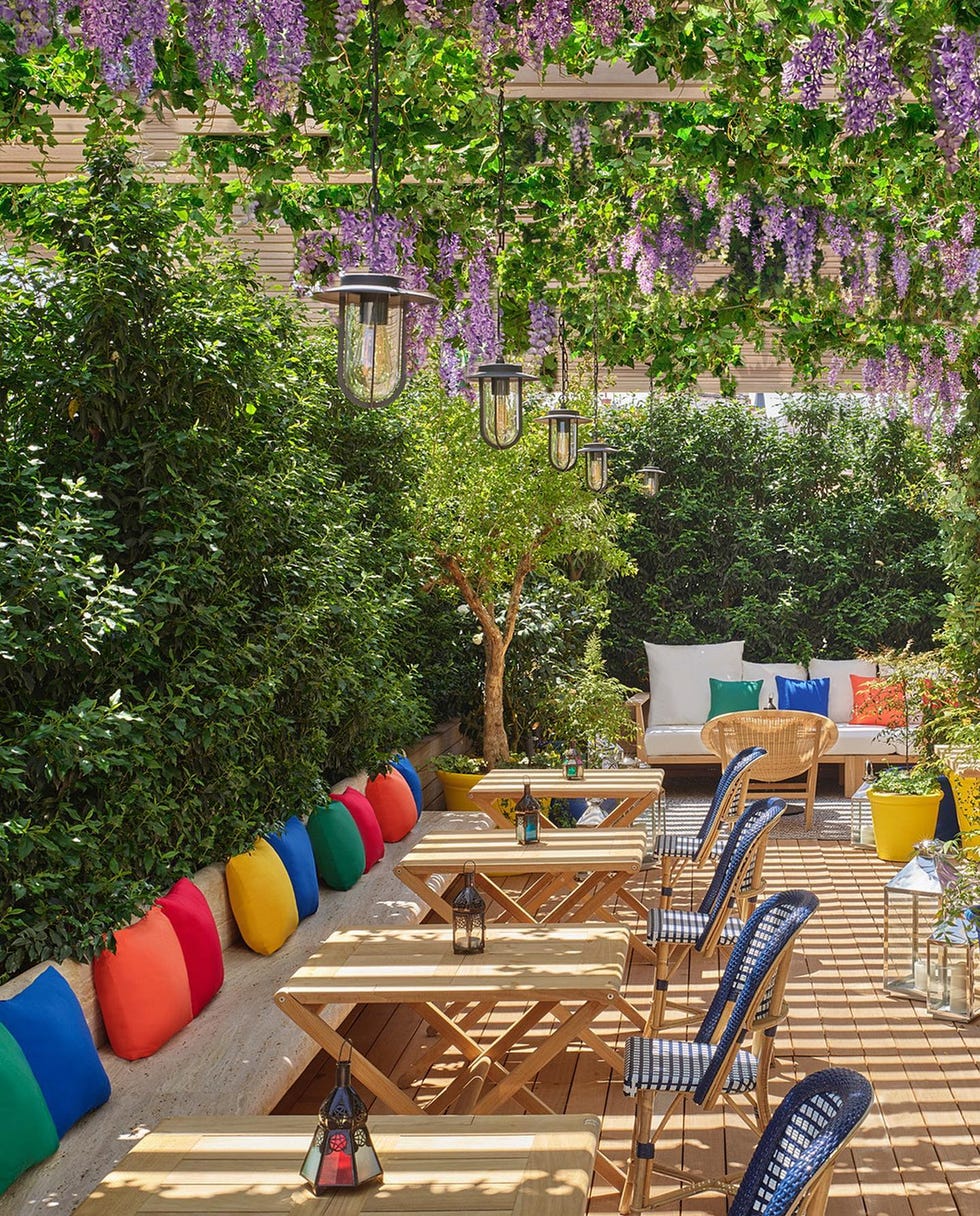 terraza del restaurante oroya en madrid