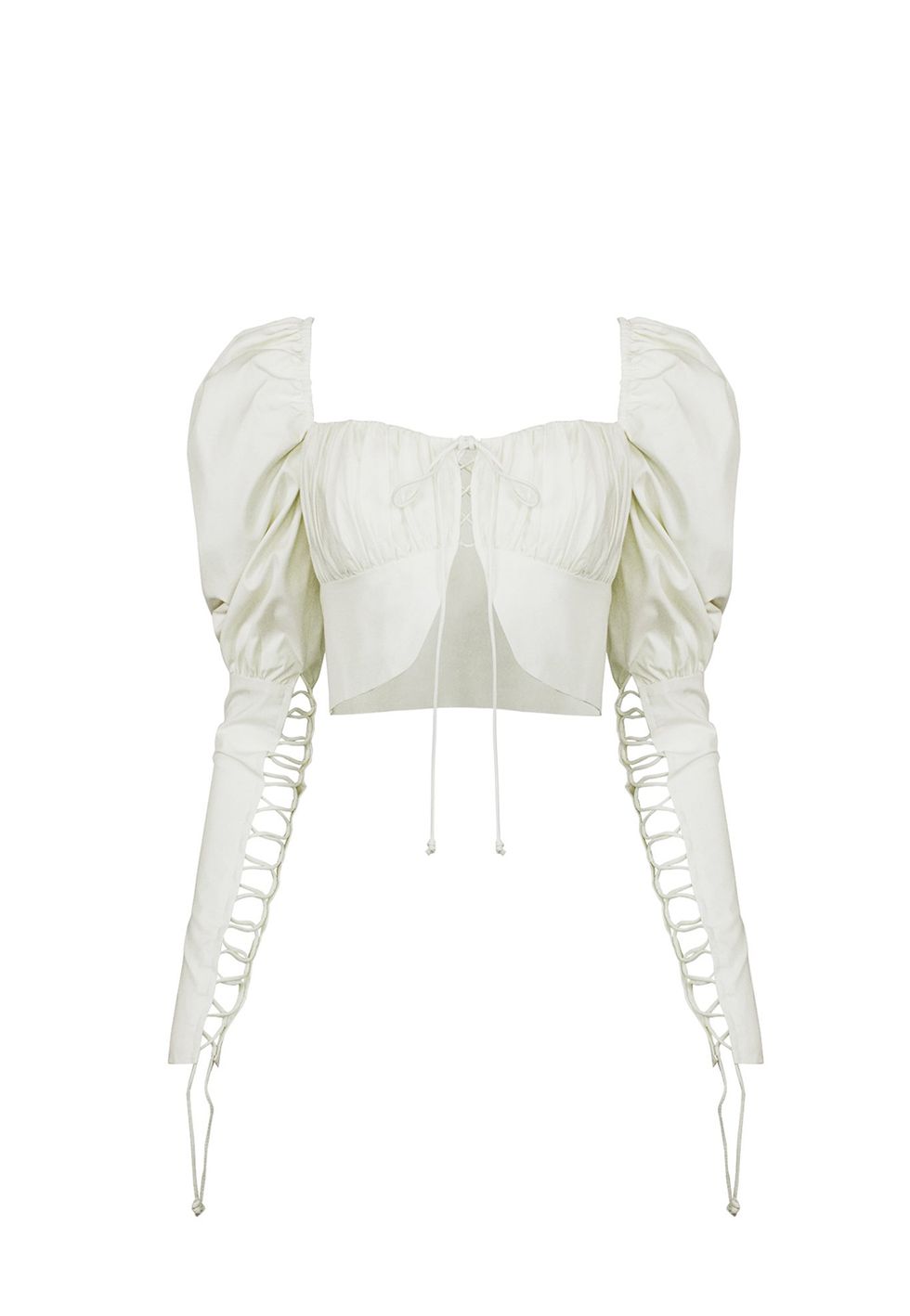 White, Clothing, Outerwear, Crop top, Dress, Sleeve, Jacket, Costume, Top, 