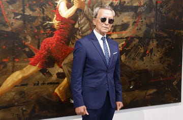 jose ortega cano durante la inauguración en madrid de alberto r serrano