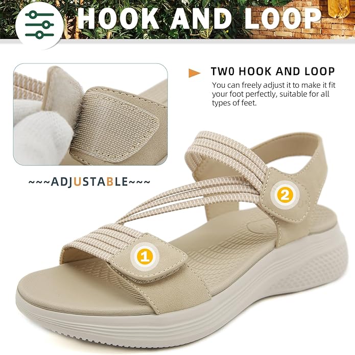sandalias beige para andar