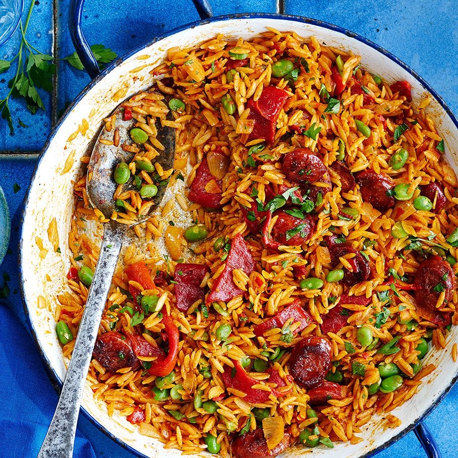 orzo paella