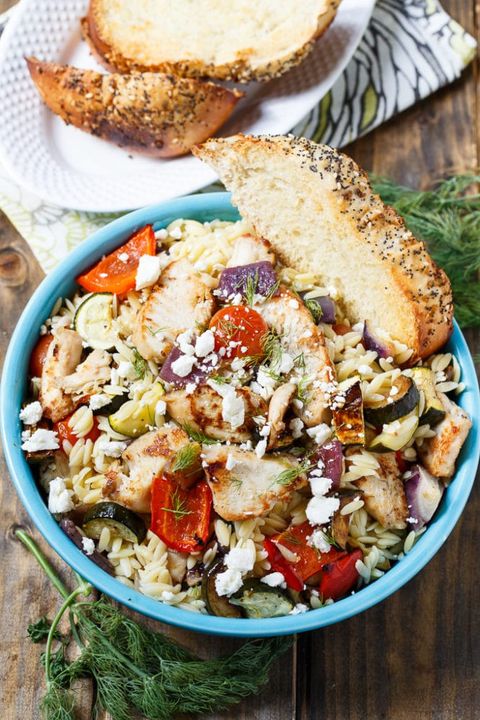 orzo recipes pasta salad chicken roasted vegetables