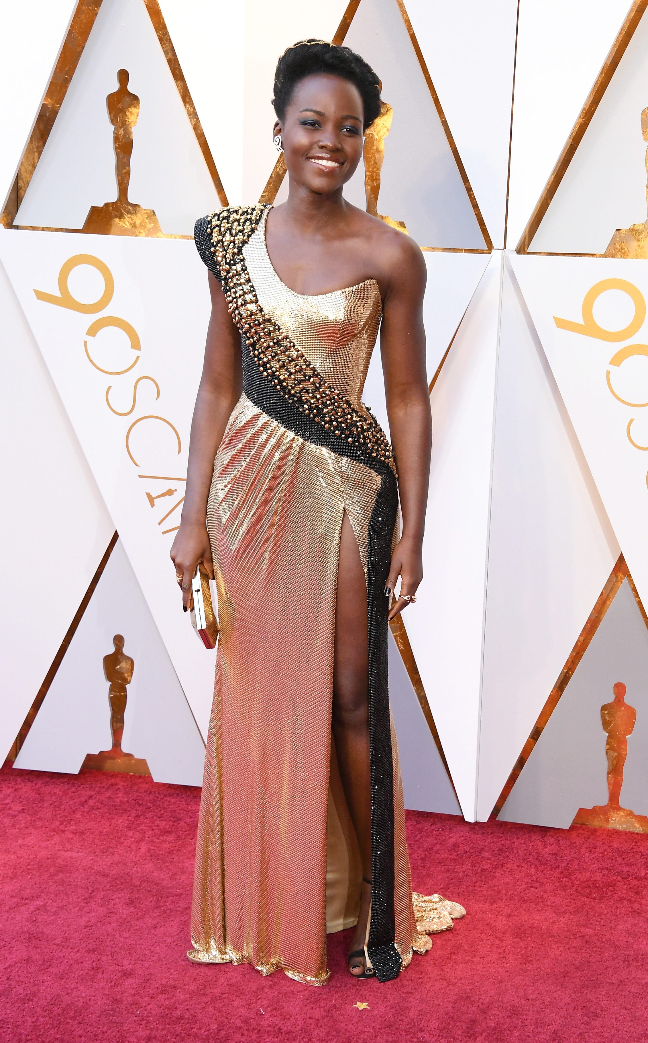 Celebs in gold dresses