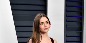 lily collins’ new auburn hair is all you need to see today