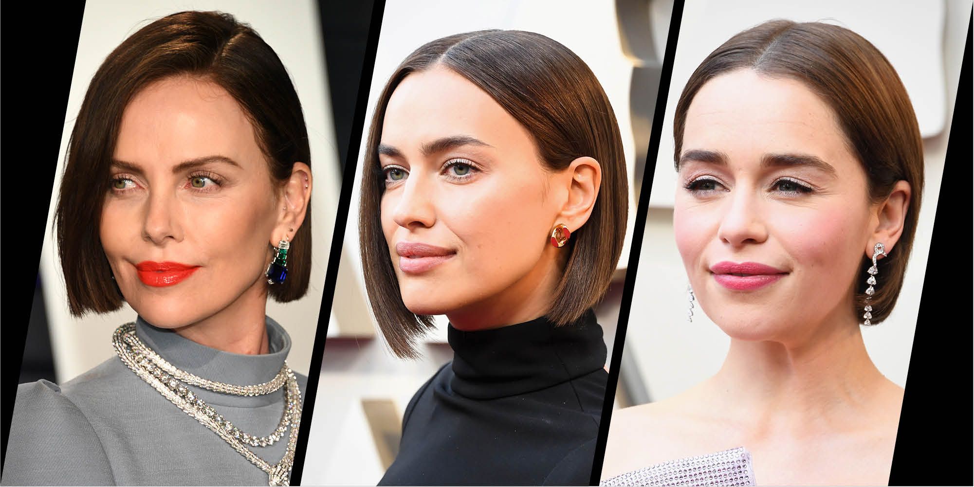 Brunette bobs were trending at the Oscars 2019 - Charlize Theron, Irina Shayk, Emilia Clarke