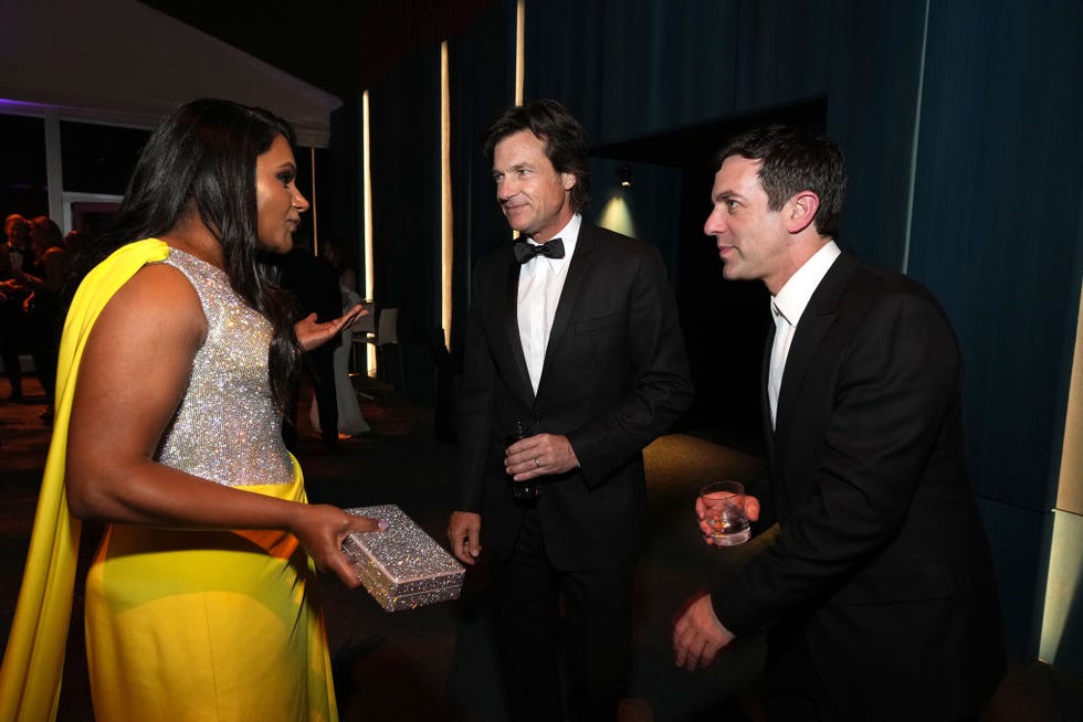 oscars 2022 mindy kaling jason bateman bj novak 2022 vanity fair oscar party