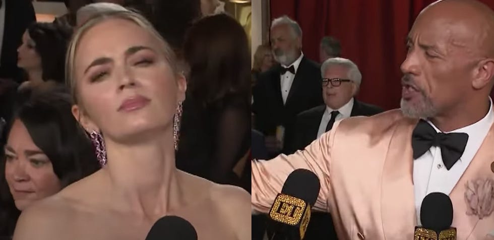 oscars 2023 the rock and emily blunt