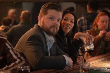 (l r): foggy nelson (elden henson) and kirsten mcduffie, ada (nikki m. james) in marvel television's daredevil: born again, exclusively on disney+. photo by giovanni rufino. ? 2025 marvel.