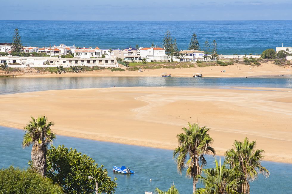 view of Oualidia beach, Morocco
