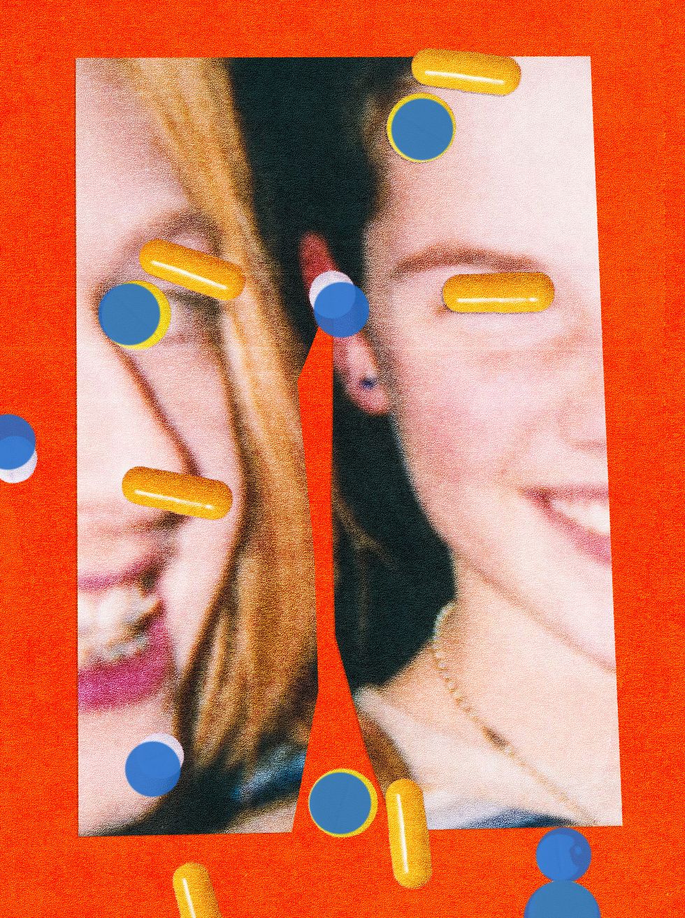 girls with pills