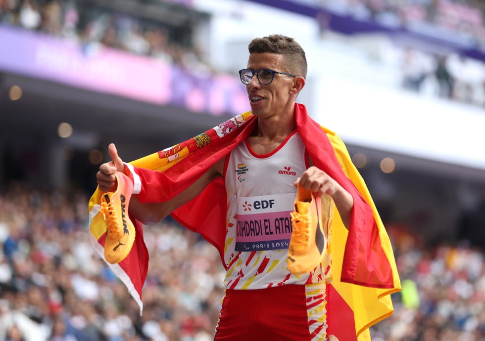 yassine ouhdadi oro paralimpico 5000m t13 paris 2024