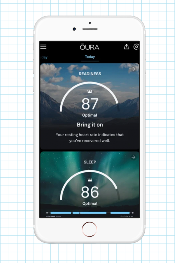 oura sleep tracking app on iphone
