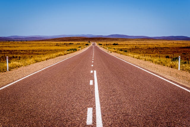 Outback road in South Australia