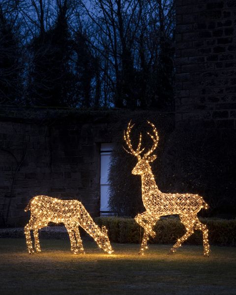 figuras renos navidad con luces led jardin, de lights4fun