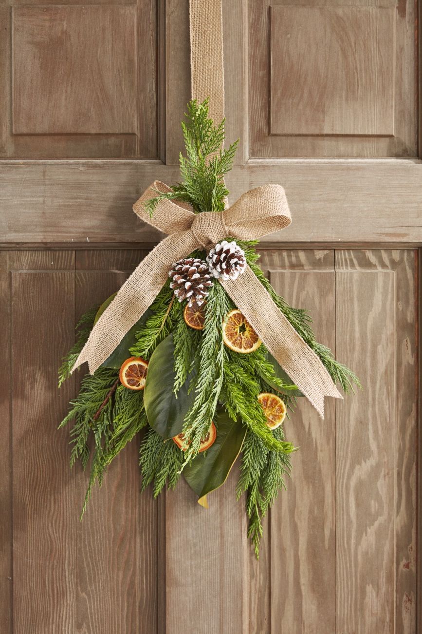 outdoor christmas decoration dry citrus wreath