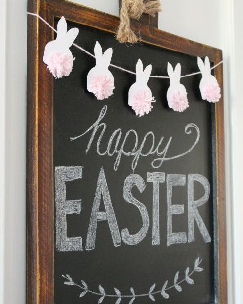 outdoor easter decorations chalkboard sign