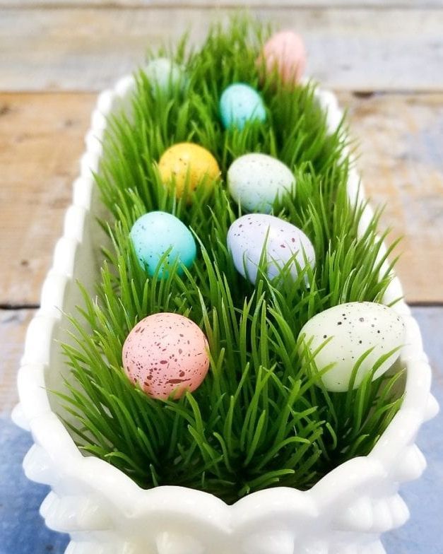 outdoor easter decoration flower box
