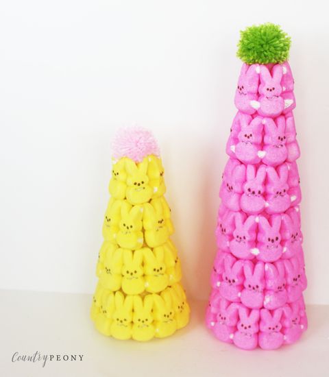 outdoor easter decorations - peeps topiary