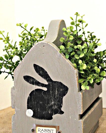 outdoor easter decorations  planter