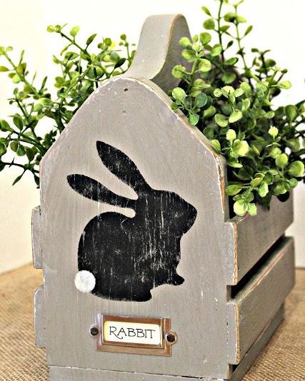 outdoor easter decorations  planter
