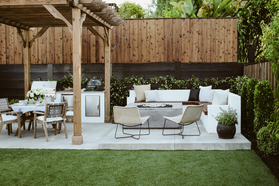 pergola ideas wood conversation nook