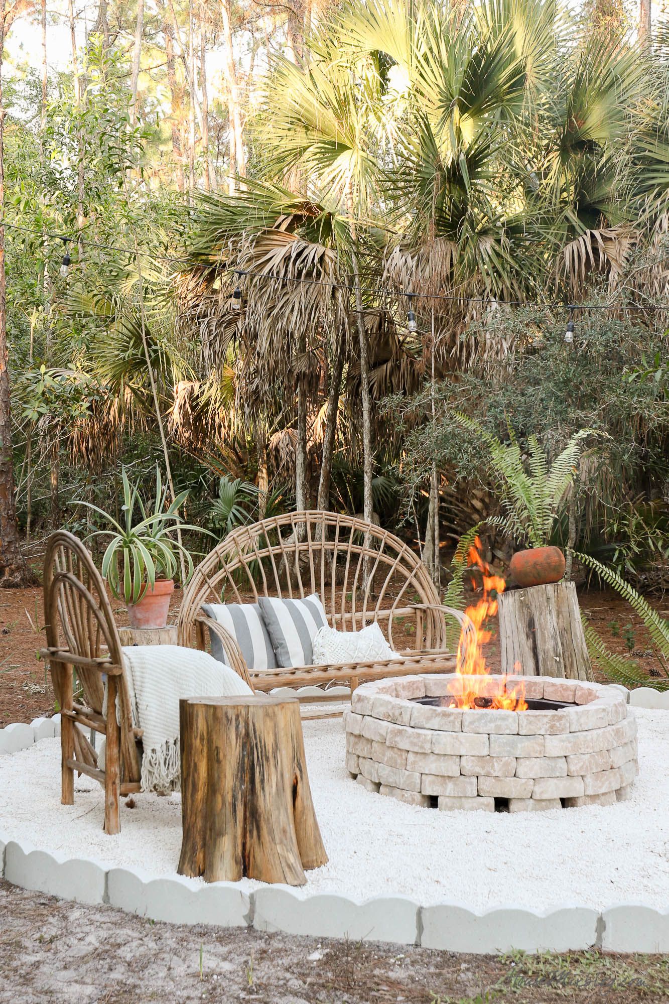 How To Add Exterior Warmth With A Fire Pit.