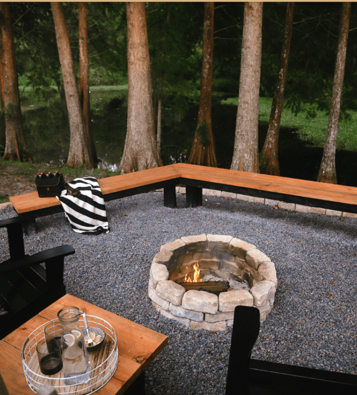 outdoor fire pit ideas stone fire pit