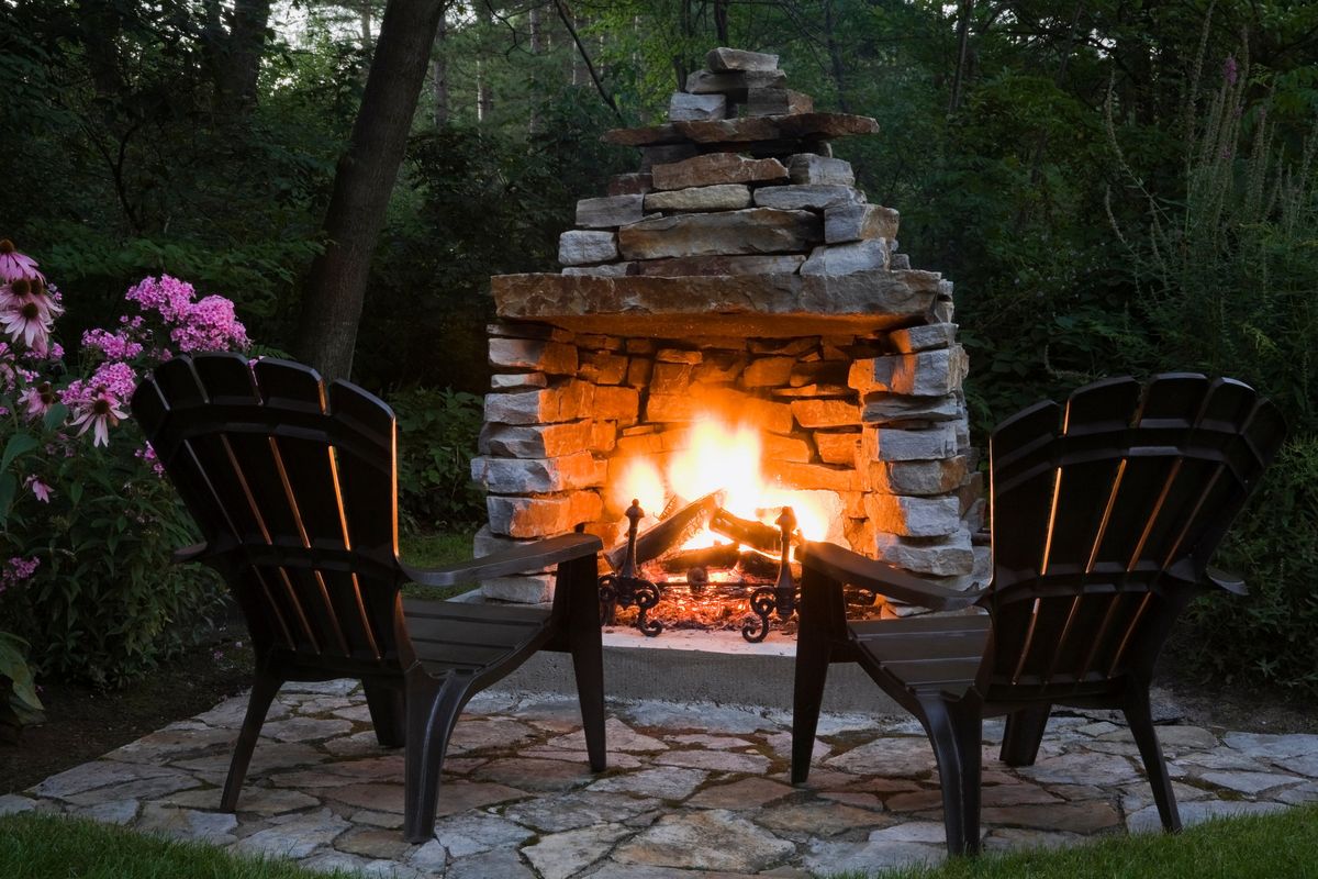 diy outdoor fireplace ideas