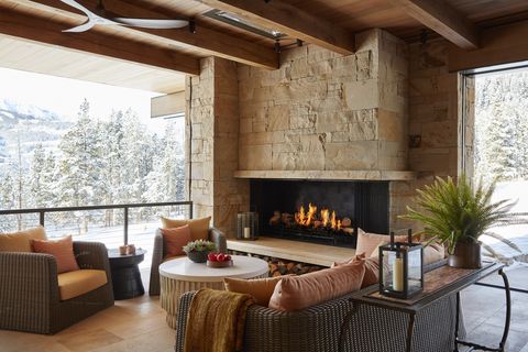 outdoor fireplaces yellowstone club