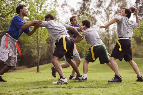 outdoor games for adults - flag football