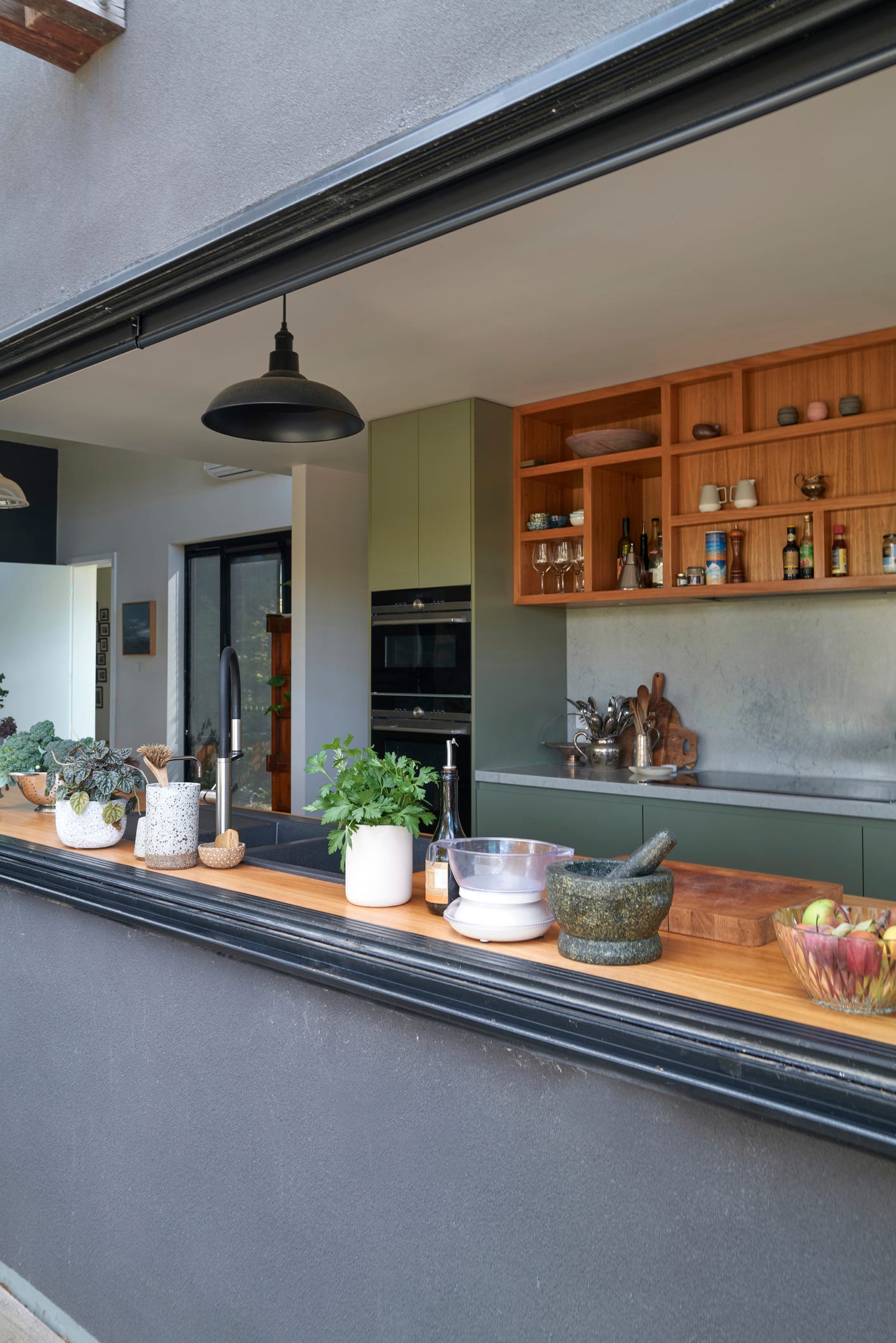 cocina abierta al exterior