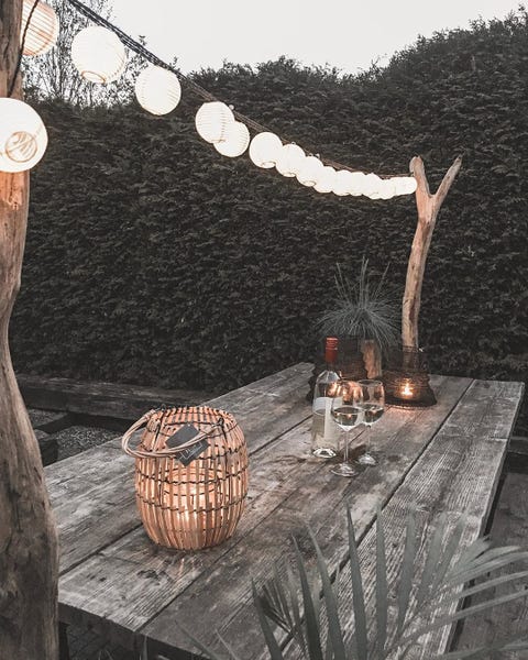 outdoor lighting ideas paper ball string lights