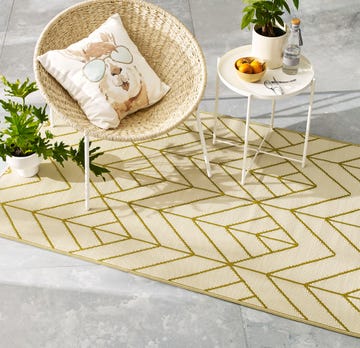 fab hab sydney outdoor rug in gold  cream