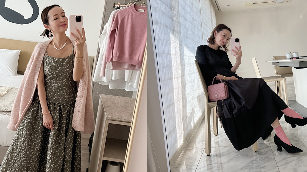 セール【 】シンプルがイイ♪オシャレ・ 芸能人風 ♪ 翁 安芸さんのLife with Style】ピンクとモノトーンにときめく冬