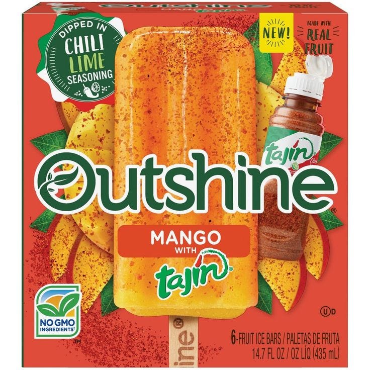 outshine mango with tajin bars