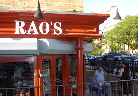 outside of rao's resturant on e114th st and plaeasant ave