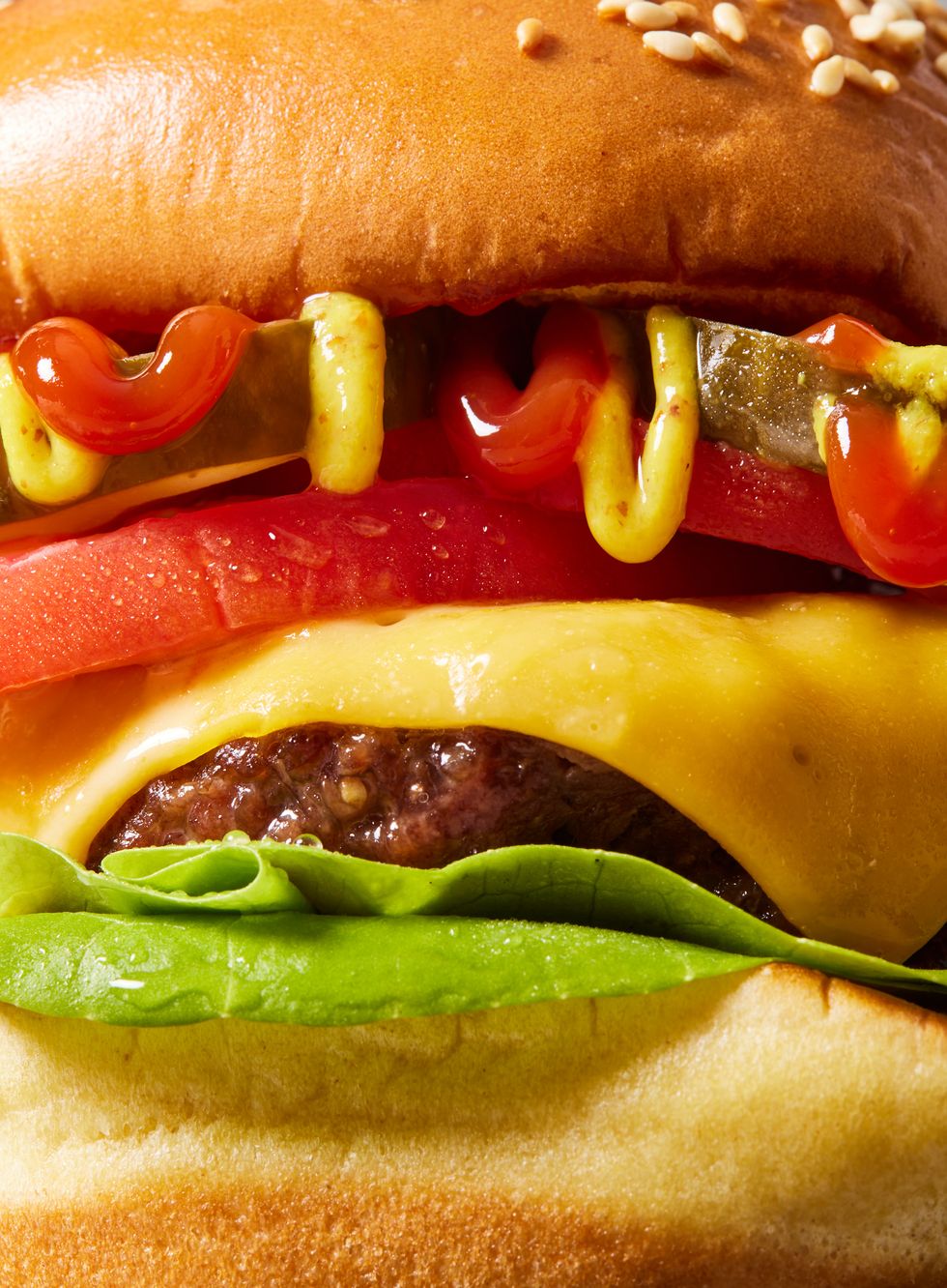 close up of an oven cooked burger