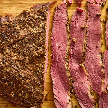 baked and sliced pastrami