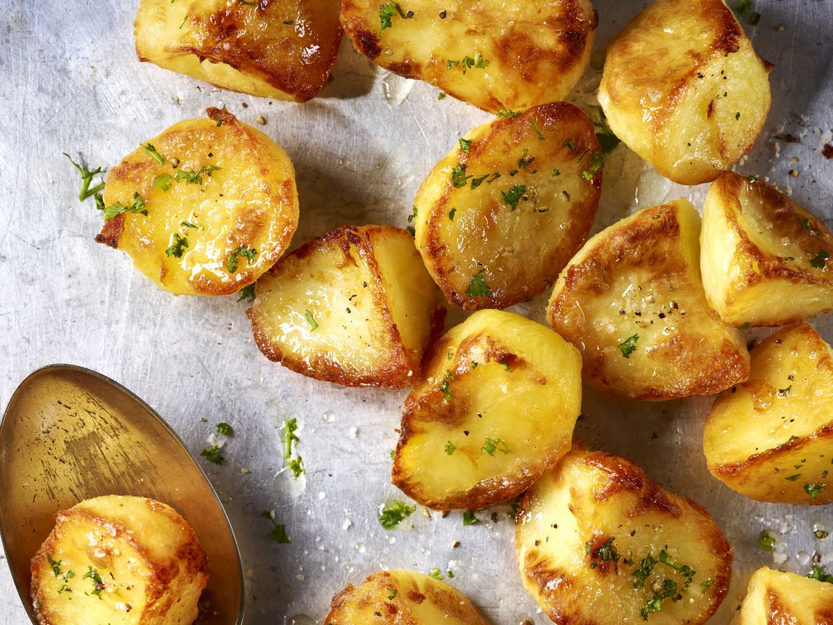 Patatas al microondas con textura al horno - Bekia Cocina