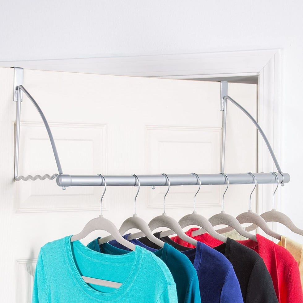 over the door hanging rod closet organization ideas woman's day