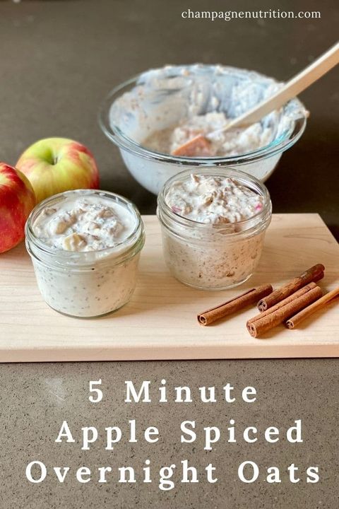 5 minute cinnamon apple overnight oats