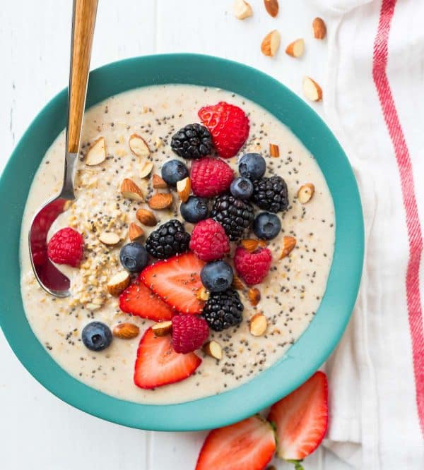 overnight oats con avena cortada