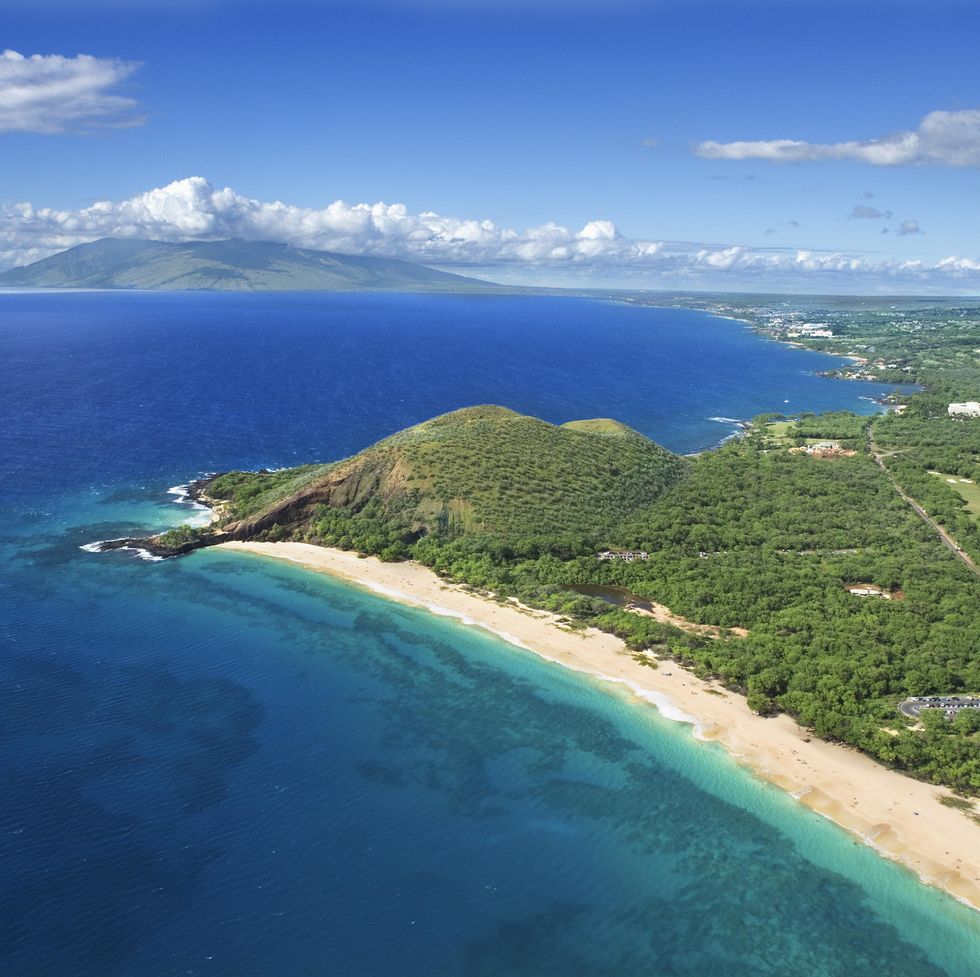 aerial view of hawaiian coastline